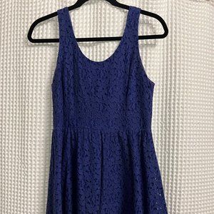 Purple/Blue Lace Dress - Medium